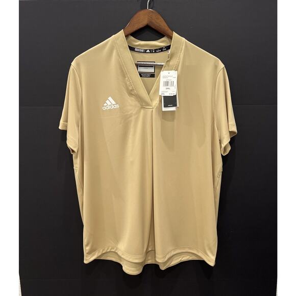 Adidas Shirt Women’s Short Sleeve Polo Sz XL Color Beige NWT - Picture 7 of 7